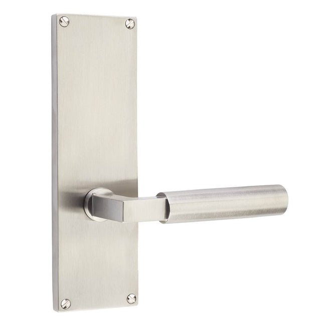 Emtek - Passage, Sideplate Locksets Stainless Steel Non-Keyed 8'', Stainless Steel Stuttgart Lever, SS - Brushed Stainless Steel