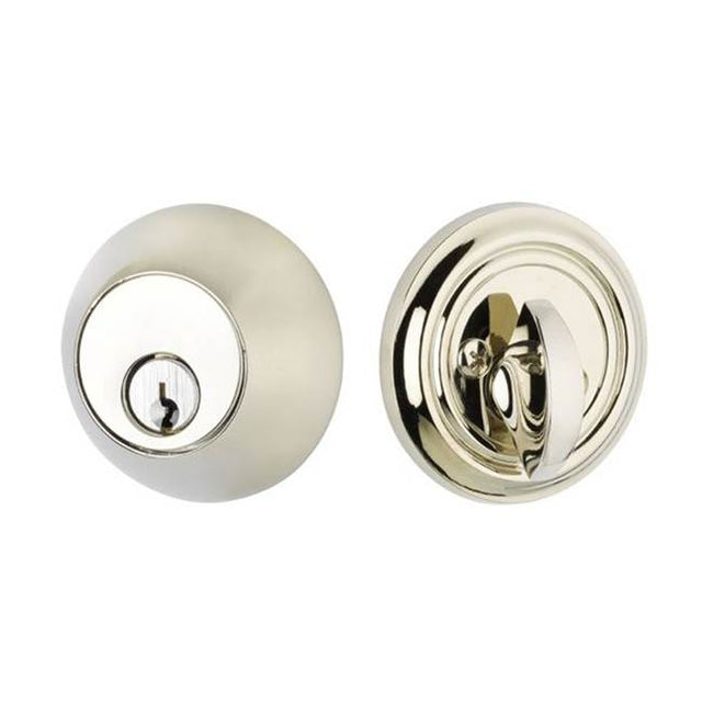 Emtek - Weiser Keyway, DeadBlt, Sgl, Solid Brass, US14 - Polished Nickel