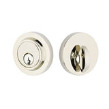 Emtek - Weiser Keyway, Modern Rnd Deadbolt, Sgl, US14 - Polished Nickel