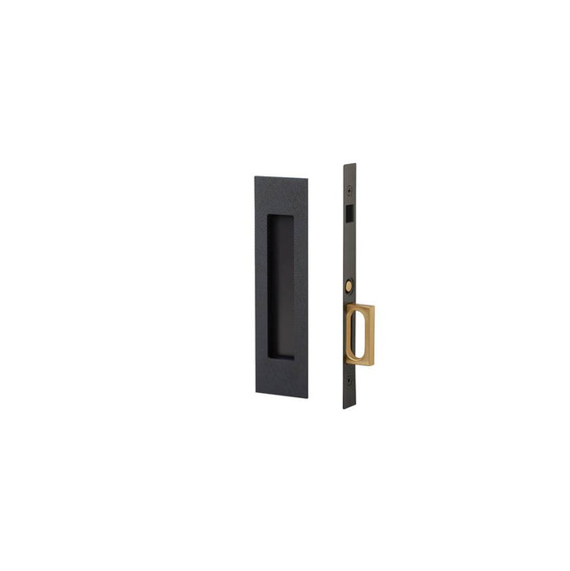 Emtek - Dummy, Knurled Narrow Modern Rectangular Pocket Door Mortise Lock, US10B - Oil Rubbed Bronze