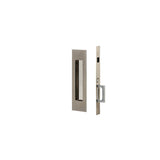 Emtek - Dummy, Knurled Narrow Modern Rectangular Pocket Door Mortise Lock, US14 - Polished Nickel