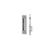Emtek - Dummy, Knurled Narrow Modern Rectangular Pocket Door Mortise Lock, US26 - Polished Chrome