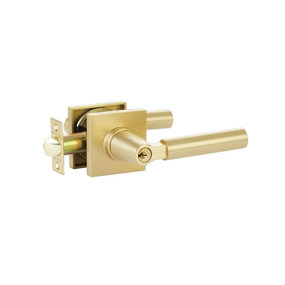 Emtek - KIL, Hercules Lever, Square Rosette, RH, US4 - Satin Brass