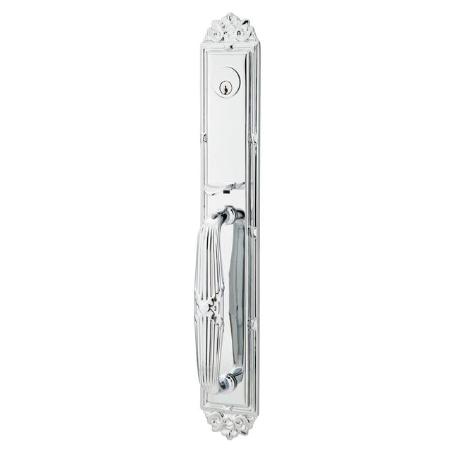 Emtek - Sgl Cyl, Imperial Tub Ent, Argos Lever, LH, US26 - Polished Chrome