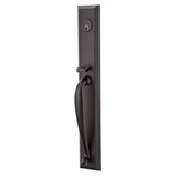 Emtek - Sgl Cyl, Jefferson Tub Ent, Arts and Crafts Lever, RH, US19 - Flat Black