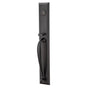 Emtek - Sgl Cyl, Jefferson Tub Ent, Arts and Crafts Lever, RH, US19 - Flat Black