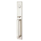 Emtek - Sgl Cyl, Lausanne Tub Ent, Argos Lever, LH, US15 - Satin Nickel