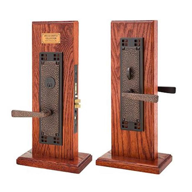 Emtek - LL Dummy, Craftsman Mortise, Astoria Clear Knob, US3NL - Unlacquered Brass