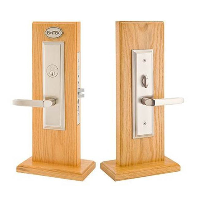 Emtek - LL Dummy, Manhattan Mortise, Rustic Lever, RH, US3NL - Unlacquered Brass