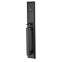 Emtek - Sgl Cyl, Melrose Tub Ent, Arts and Crafts Lever, RH, US19 - Flat Black