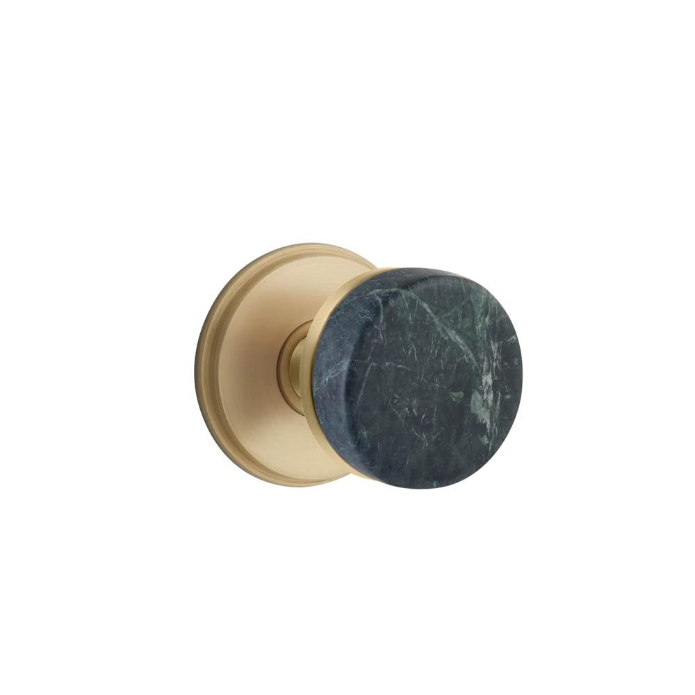 Emtek - Select Privacy, Watford Rosette US7, Conical Stem US7, Green Marble Knob - French Antique