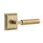 Emtek - Select Passage, Wilshire Rosette US7, L-Square Stem US7, Knurled Handle US7 LH - French Antique