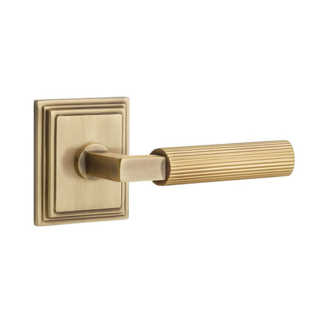 Emtek - Concealed Fastener, Select Privacy, Wilshire Rosette US7, L-Square Stem US7, Straight Knurled Handle US7 - French Antique