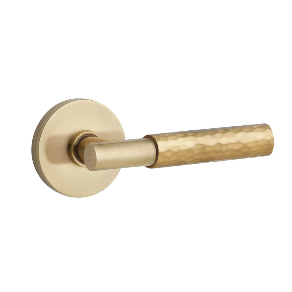 Emtek - Select Passage, Disk Rosette US7, T-Bar Stem US7, Hammered Handle US7, LH - French Antique