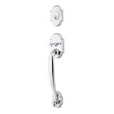 Emtek - Sgl Cyl, Nashville Tub Ent, Argos Lever, LH, US26 - Polished Chrome