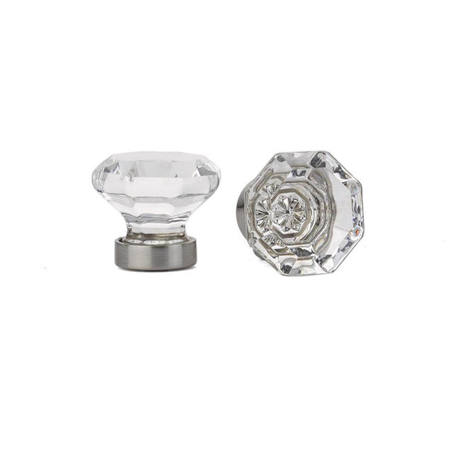 Emtek - Old Town Glass Cabinet Knob, 1-1/4'', US4 - Satin Brass