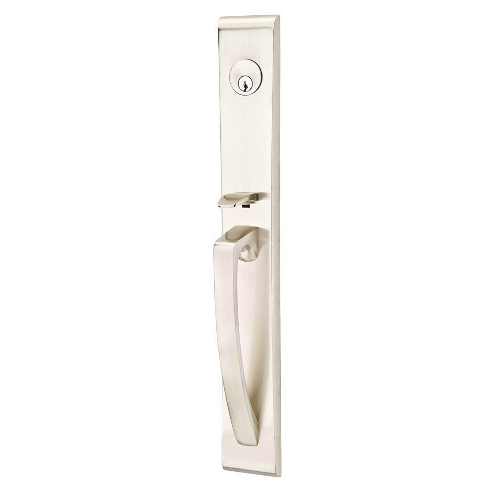 Emtek - Sgl Cyl, Orion Tub Ent, Argos Lever, LH, US15 - Satin Nickel