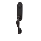 Emtek - Sgl Cyl, Remington Tub Ent, Aurora Lever, LH, FB - Flat Black Bronze Patina