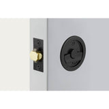 Emtek - Round Tubular Pocket Door Privacy, US19 - Flat Black