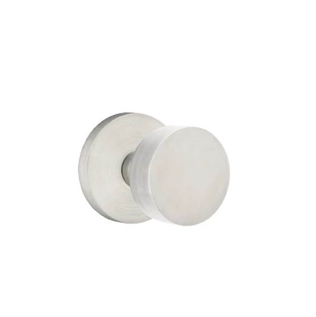 Emtek - Dummy, Stainless Steel Disk Rosette, Stainless Steel Round Knob, SS - Brushed Stainless Steel