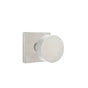 Emtek - Concealed, Privacy, Stainless Steel Square Rosette, Stainless Steel Round Knob, SS - Brushed Stainless Steel