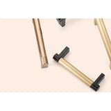 Select Cabinet Pull 3-1/2 in C-C, Rectangular Stem Satin Copper, Smooth Bar Satin Copper