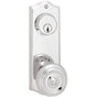 Emtek - Passage Double Keyed, Sideplate Locksets Colonial 3-5/8, Elan Lever, LH, US3NL - Unlacquered Brass