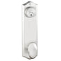 Emtek - Passage Double Keyed, Sideplate Locksets Colonial 5-1/2, Hammered Lever, LH, US3NL - Unlacquered Brass