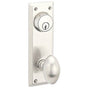 Emtek - Passage Single Keyed, Sideplate Locksets Quincy 3-5/8, Modern Square Crystal Knob, US3NL - Unlacquered Brass