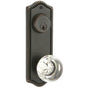 Emtek - Passage Single Keyed, Sideplate Locksets Rope 3-5/8, Victoria Knob, US3NL - Unlacquered Brass
