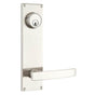 Emtek - Dummy Pair Keyed, Sideplate Locksets Modern 5-1/2, Belmont Knob, US3NL - Unlacquered Brass