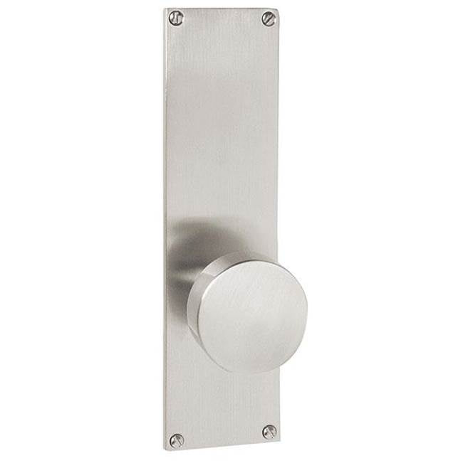 Emtek - Passage, Sideplate Locksets Modern Non-Keyed 9'', Waverly Knob, US3NL - Unlacquered Brass