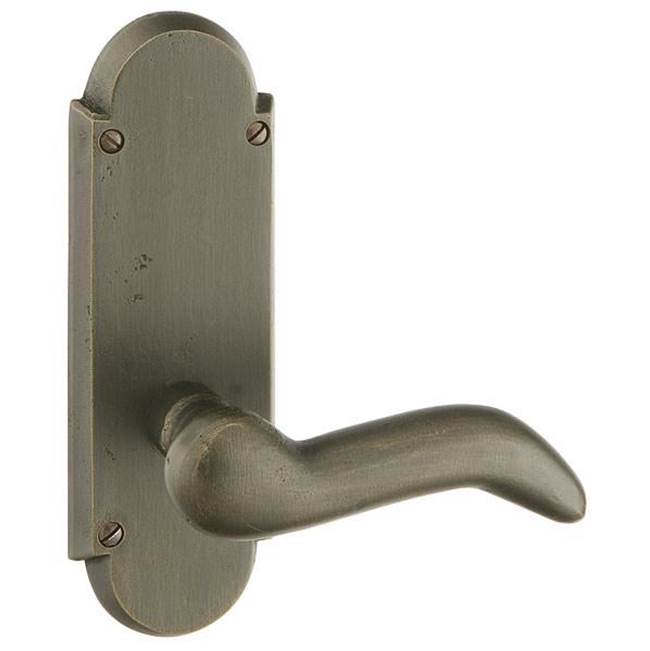 Emtek - Privacy, Sideplate Locksets No.5 Non-Keyed 7-1/4'', Durango Lever, TWB - Tumbled White Bronze