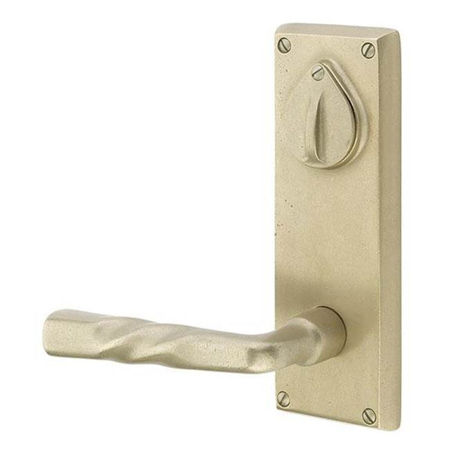 Emtek - Dummy Pair Keyed, Sideplate Locksets Rectangular 3-5/8'' Center to Center Keyed, Durango Lever, TWB - Tumbled White Bronze