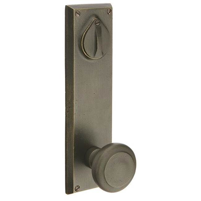 Emtek - Dummy Pair Keyed, Sideplate Locksets Rectangular 5-1/2'' Center to Center Keyed, Durango Lever, TWB - Tumbled White Bronze