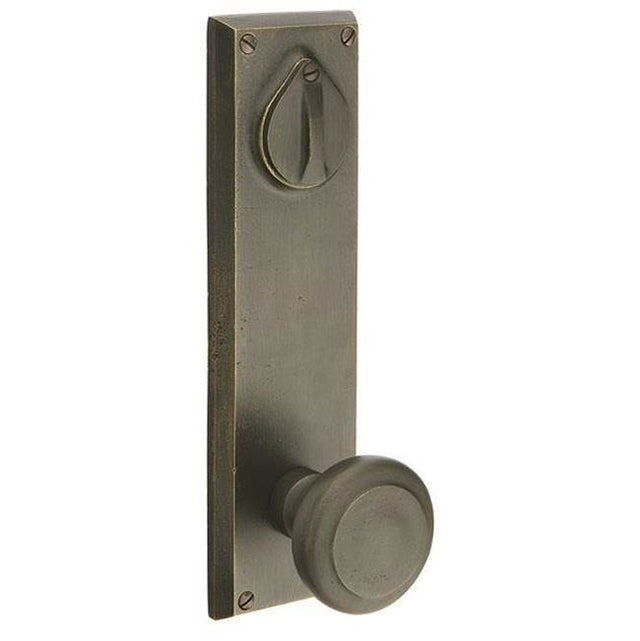 Emtek - Dummy Pair Keyed, Sideplate Locksets Rectangular 5-1/2'' Center to Center Keyed, Durango Lever, TWB - Tumbled White Bronze