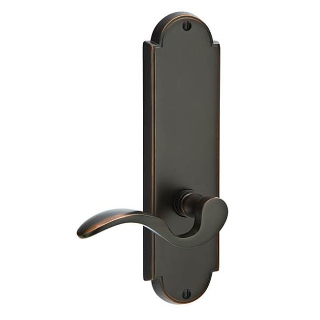Emtek - Passage, Sideplate Locksets Delaware Non-Keyed 9, Windsor Crystal Knob, US3NL - Unlacquered Brass