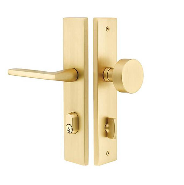 Emtek - Entry KyOS, Stretto, 10'' Plt, HeliosLvr, LH, US14 - Polished Nickel