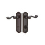 Emtek - Rope Sideplate Lockset, Thumbturn Privacy, Non-Keyed, Freestone Square Knob, US3NL - Unlacquered Brass