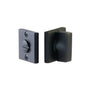 Emtek - Thumbturn Privacy Bolt, Double Square Rosette US19, with Rectangular Thumbturn US19 - Flat Black