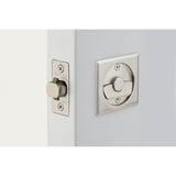 Emtek - Square Tubular Pocket Door Privacy, US15 - Satin Nickel