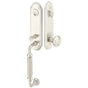 Emtek - Dbl Cyl, Orleans Tub Ent, Sion Lever, RH, US3NL - Unlacquered Brass