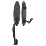 Emtek - Dbl Cyl, Marietta Tub Ent, Merrimack Lever, RH, US3NL - Unlacquered Brass