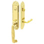 Emtek - Dummy, Ribbon and Reed Tub Ent, Arts and Crafts Lever, RH, US3NL - Unlacquered Brass
