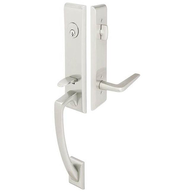 Emtek - Dbl Cyl, Apollo Tub Ent, Victoria Knob, US3NL - Unlacquered Brass