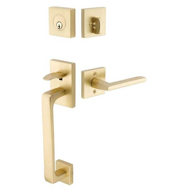 Emtek - Dummy, Baden Tub Ent, Wembley Lever, RH, US3NL - Unlacquered Brass