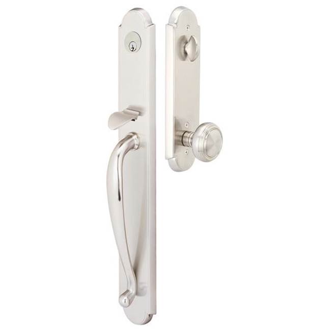 Emtek - Dummy, Wilmington Tub Ent, Luzern Lever, LH, US3NL - Unlacquered Brass