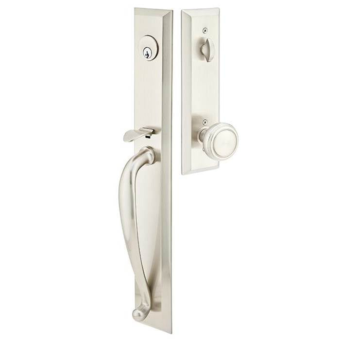 Emtek - Dummy, Jefferson Tub Ent, Breslin Lever, LH, US3NL - Unlacquered Brass
