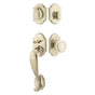Emtek - Sgl Cyl, Denver Tub Ent, Bryce Lever, RH, TWB - Tumbled White Bronze
