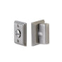 Emtek - Thumbturn Privacy Bolt, Double Wilshire Rosette US15A, with Rectangular Step Thumbturn US15A - Pewter